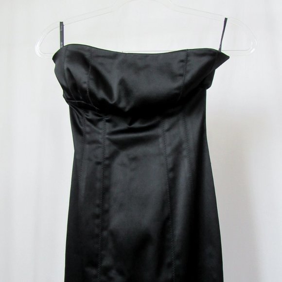 BEBE Vintage 90s Strapless Dress Little Black Dress Cocktail Party Size-S - Picture 13 of 14